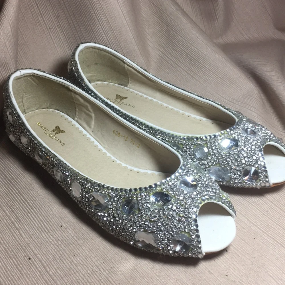 Marc Defang bling bedazzle rhinestone shoes